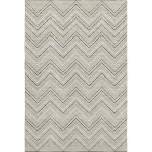 Mayfield Premium Machine Washable Abstract AMF2391 Beige 9 ft. x 12 ft. Area Rug