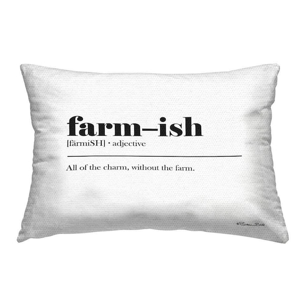 Farm-ish Charming Definition Outdoor Printed Throw Pillow by Susan Ball