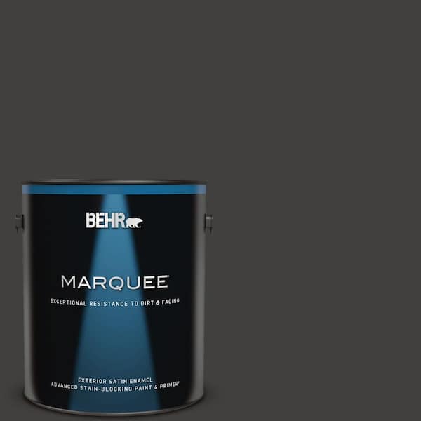 BEHR MARQUEE 1 gal. #N510-7 Blackout Satin Enamel Exterior Paint & Primer