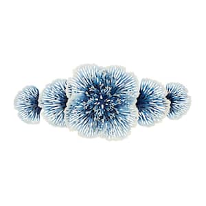 16 in. x 38 in. Blue Metal Contemporary Wall Decor