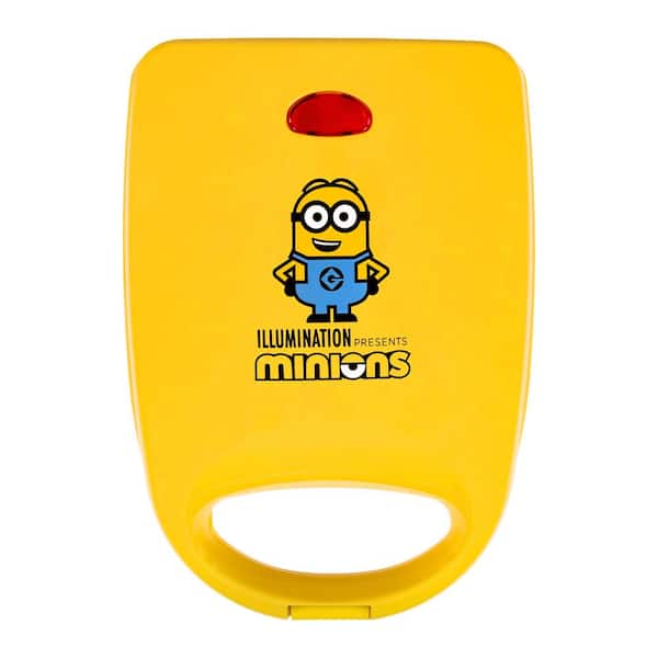 Uncanny Brands Minions Yellow 520-Watt Single Sandwich Maker