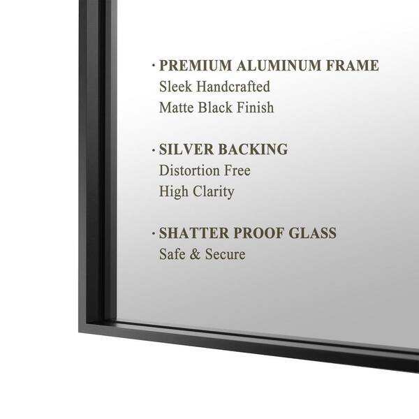 GETLEDEL 55 in. W x 22 in. H Large Rectangular Aluminum