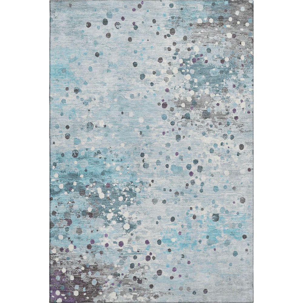 Mayfield Premium Machine Washable Abstract AMF2007 Teal 3 ft. x 5 ft. Area Rug price history on PriceWatchPro