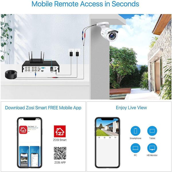 ZOSI 8 Channel 1080p 1TB Hard Drive DVR Security Camera System
