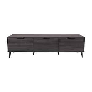 Cole 71 in. Dark Grey TV Bench with Cabinet Storage Fits TV's up to 85 in. with Cable Management
