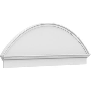 62-in W x 22-3/8-in H x 2-3/4-in P Segment Arch Smooth Signature Urethane Combination Pediment, Primed Tan