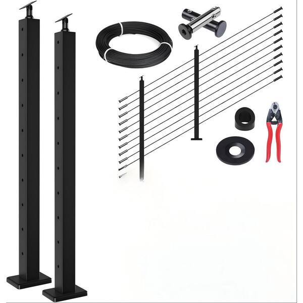 Barrette Outdoor Living Elevation Aluminum 5 ft. x 36 in. Matte Black ...