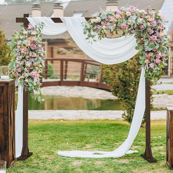 arch セット Justincity 6.92 in. x 6.92 in. x 6.7 in. Rustic Wooden Arbor Arch