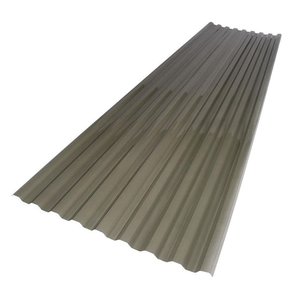 2.2 ft. x 10 ft. Corrugated Polycarbonate Roofing Panel in Solar Grey