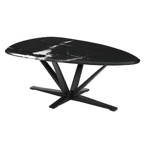47 in. Gibson Black Specialty Marble Top Coffee Table