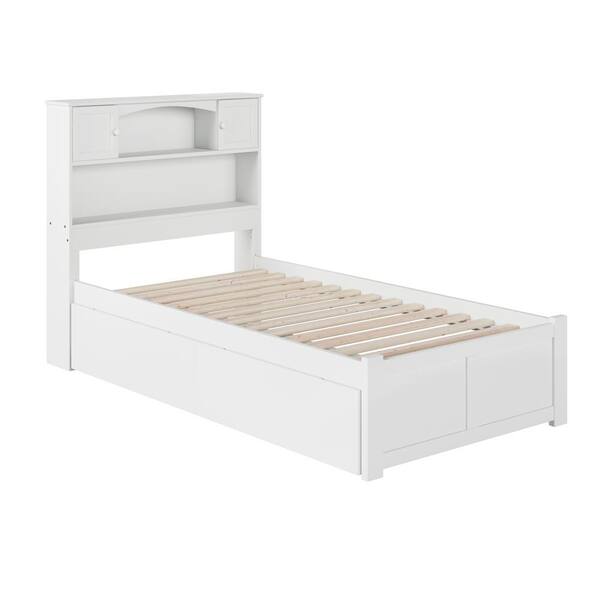 Atlantic Furniture Newport White Twin, White Twin Bed With Drawers And Headboard