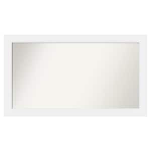 Corvino White 49 in. x 28 in. Custom Non-Beveled Matte Wood Framed Bathroom Vanity Wall Mirror