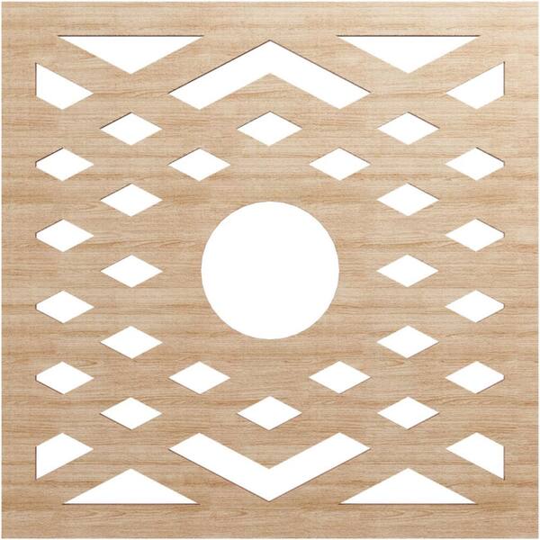 Ekena Millwork 0.375 in. x 4.625 in. x 18 in. Wood Medallion Moulding