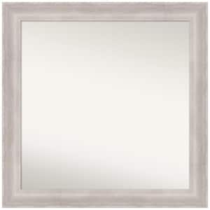 Beachwood Grey 31 in. x 31 in. Non-Beveled Coastal Square Wood Framed Wall Mirror in Gray