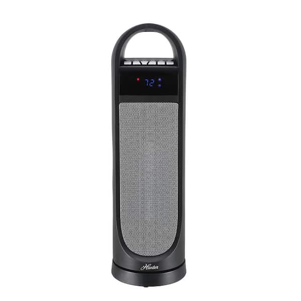 Hunter 22 in. Digital Ceramic Portable Tower Heater with Remote Control