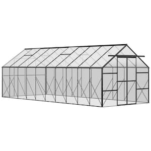 Outdoor 8 ft. W x 20.3 ft. D x 6.9 ft. H in Aluminum Clear Greenhouse