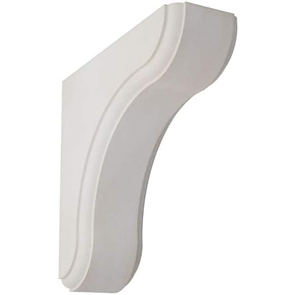 Ekena Millwork 1-3/4 in. x 5-1/2 in. x 5-1/2 in. Chalk Dust White Eaton Wood Vintage Decor Bracket