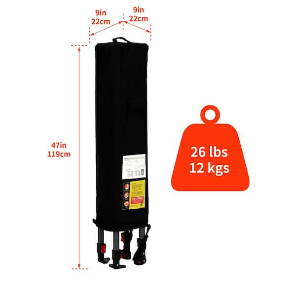 Everbilt 8 ft. X 8 ft. Grey Straight Leg Instant Canopy Pop