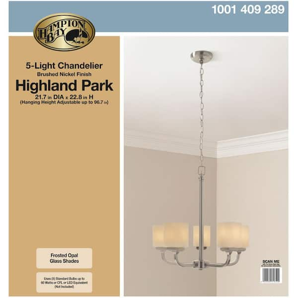 hampton bay burbank 5 light chandelier