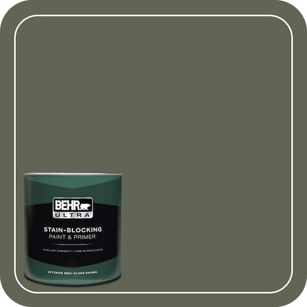 BEHR ULTRA 1 qt. #BXC-06 Amazon Foliage Semi-Gloss Enamel Exterior Paint & Primer