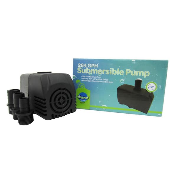 Viagrow 264 GHP Hydroponic, Fountain and Pond Submersible Pump