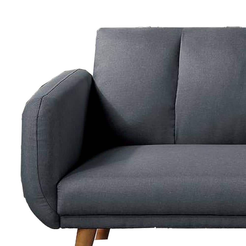 Elegant Light Gray Tufted Loveseat with Removable Cushions