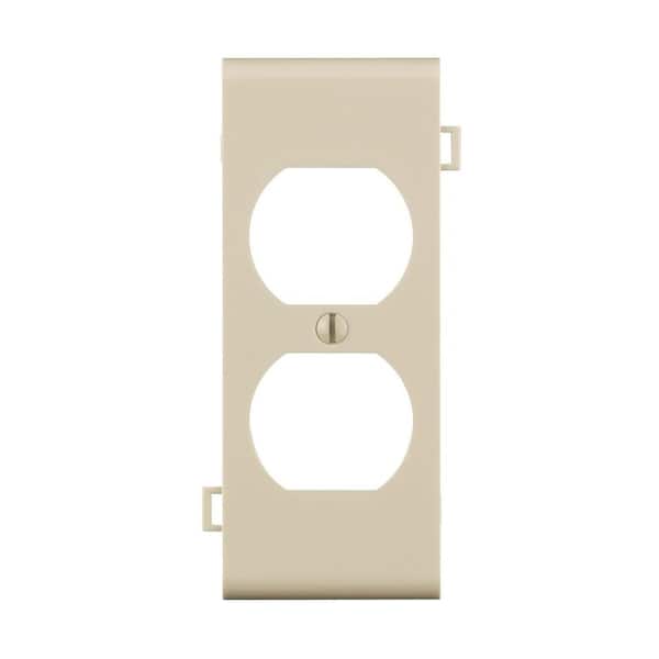 Leviton 1-Gang Light Almond Duplex Outlet/Receptacle Nylon Standard Sectional Center Panel Wall Plate (1-Pack) PSC8-T