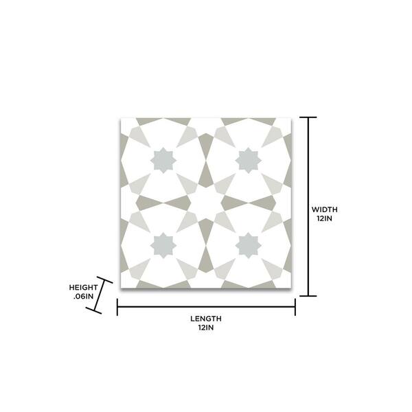 FloorPops 20-Piece 12-in x 12-in Multicolor Peel and Stick Vinyl Tile