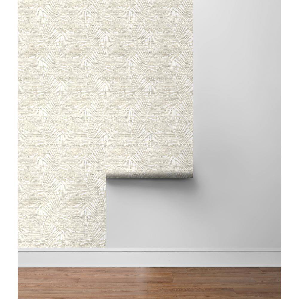 Coconut Vinyl Peel and Stick Tropical Wallpaper Roll