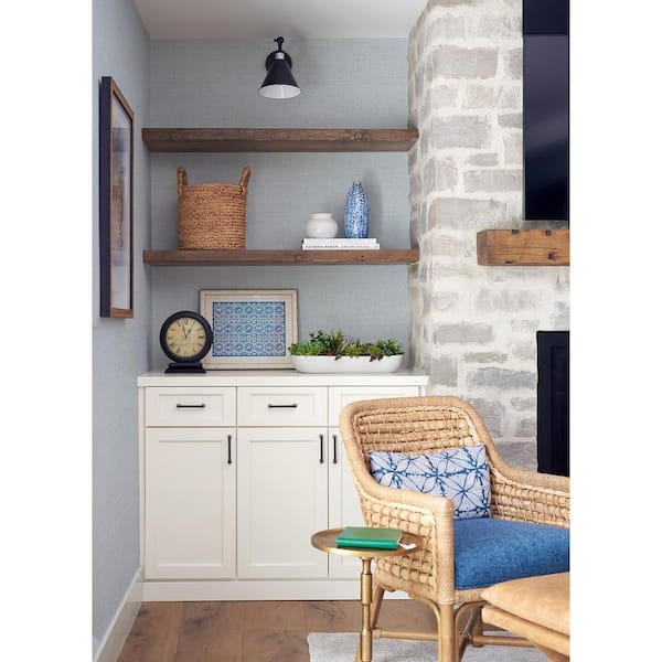 Chesapeake Solitude Light Blue Distressed Texture Pre-Pasted Paper