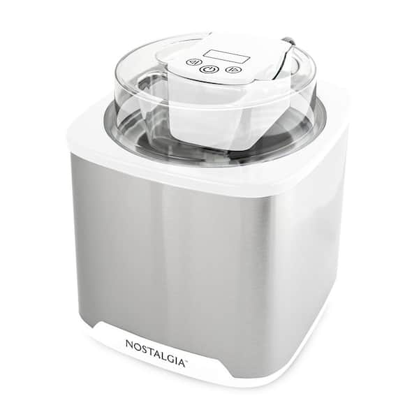 Nostalgia 2-Quart White Digital Ice Cream Maker