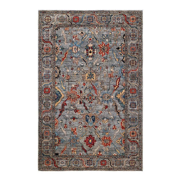 Hand Knotted Wool Area Rug Serapi Tribal Area Rug 6' 0 x 8' 5