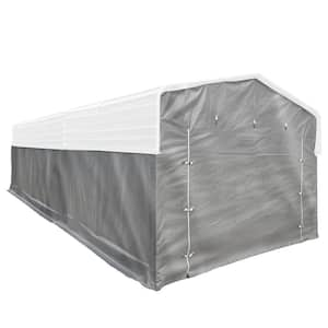 Fabric Enclosure Kit for 12 x 30 ft. Black Metal Carport