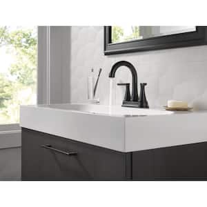 Greydon 4 in. Centerset Double Handle Bathroom Faucet in Matte Black
