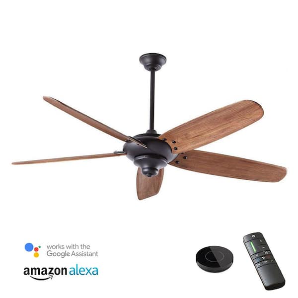 Home Decorators Collection Altura DC 68 in. Indoor Matte Black Ceiling Fan works with Google Assistant and Alexa