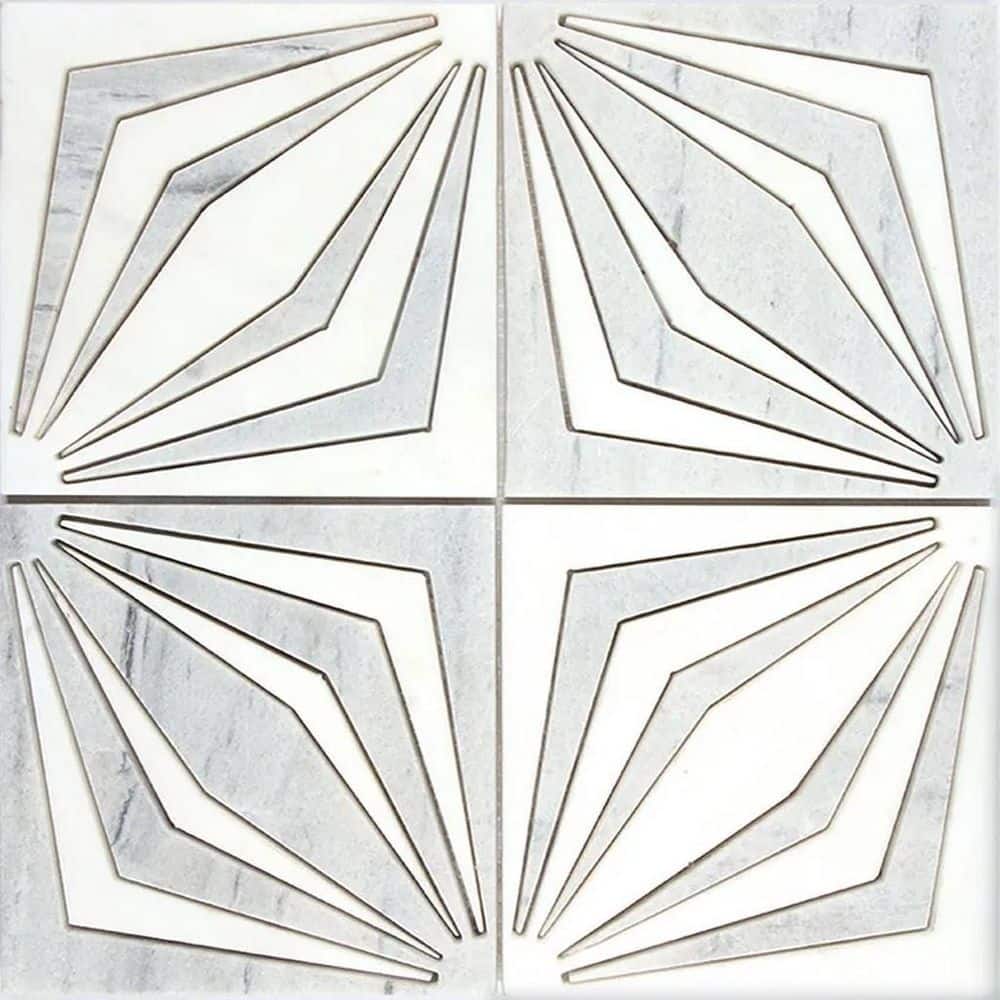 Artisana 12x12 in. Honed Dolomite, Ice Grey Starburst Mosaic Wall and Floor Tile (5 sq ft/case, 5-Pack) price history on PriceWatchPro