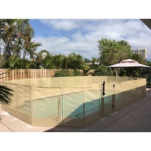5 feet High x 30 Inches Wide Beige In Ground Self Closing Pool Safety Gate