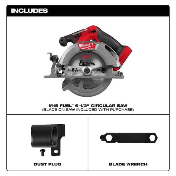M18 FUEL 18V Lithium-Ion Brushless Cordless 6-1/2 in. Circular Saw w/ Impact Driver
