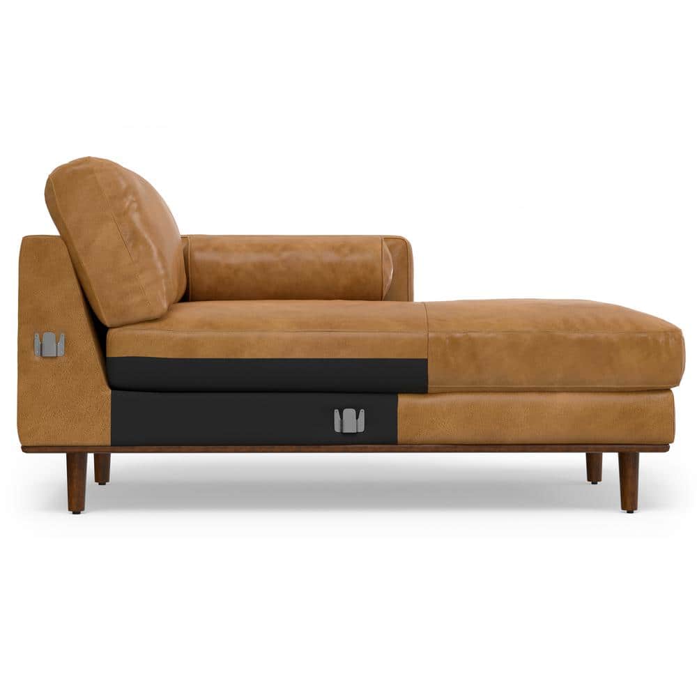 Morrison Sienna Leather Sectional Sofa with Pillow-top Arm