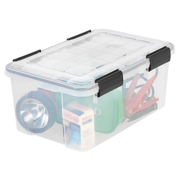 IRIS USA 19qt 6Pack Clear View Plastic Storage Bins with Lids and