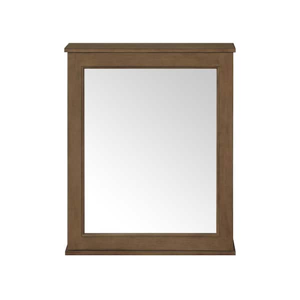 Caville 24 in. W x 8 in. D x 30 in. H Rectangular Surface Mount Almond Latte Medicine Cabinet with Mirror