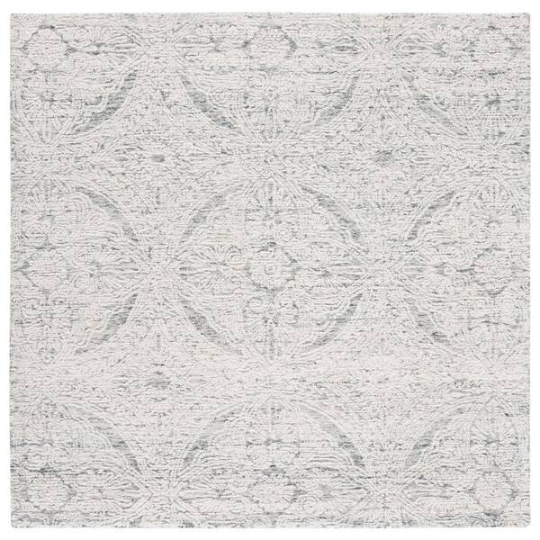 SAFAVIEH Metro Natural/Light Grey 6 ft. x 6 ft. Geometric Gradient Square Area Rug