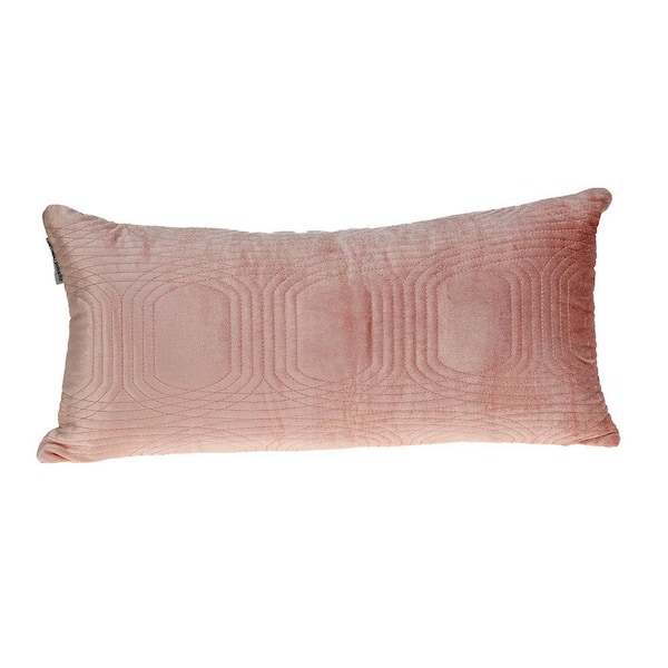 Iphis Transitional Quilted Pink Throw Pillow