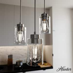 Hartland 3-Light Noble Bronze Island Chandelier with Clear Seeded Glass Shades