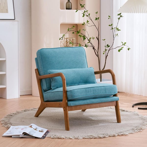 Outopee Teal Upholstered Lounge Chair Arm Chair Single