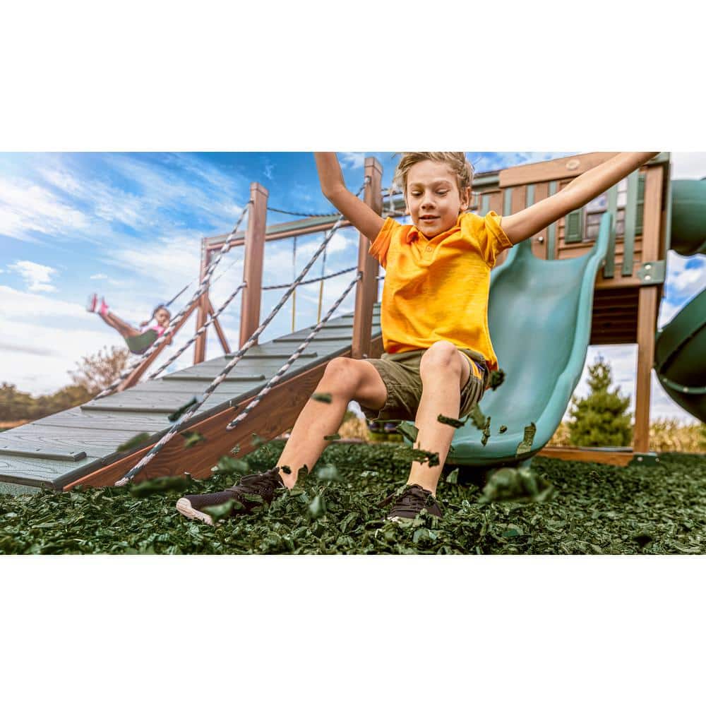 GroundSmart Green Recycled Rubber Mulch Nuggets, 37.5 Cu Ft
