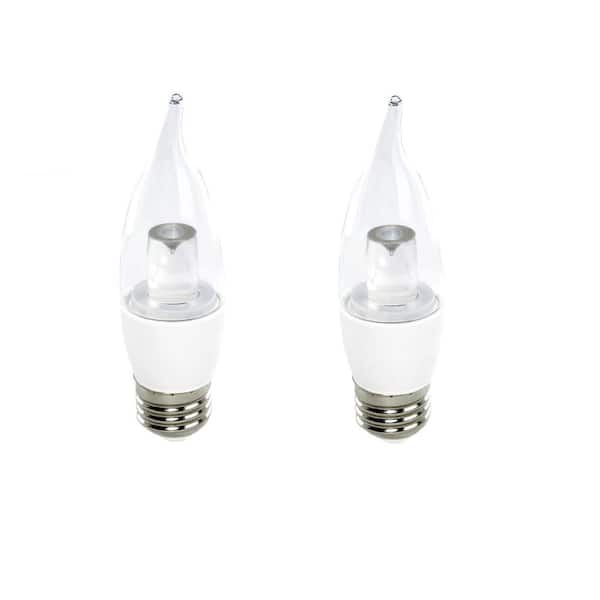 Euri Lighting 40W Equivalent Soft White (3,000K) BA11 Dimmable MCOB LED Light Bulb (2-Pack)