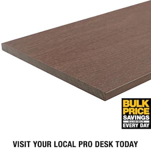 UltraShield 0.6 in. x 12 in. x 12 ft. Brazilian Ipe Fascia Composite Decking Board