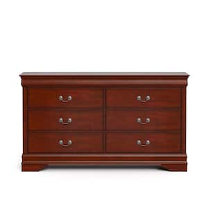 Burkhart Cherry 6-Drawer 58.38 in. W Dresser