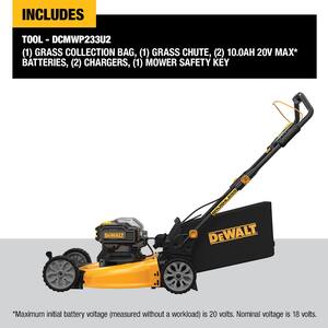 20V MAX 21.5 in. Walk Behind Push Lawn Mower Kit, String Trimmer, Leaf Blower & Pruner w/ (2) 10 Ah Batteries & Charger